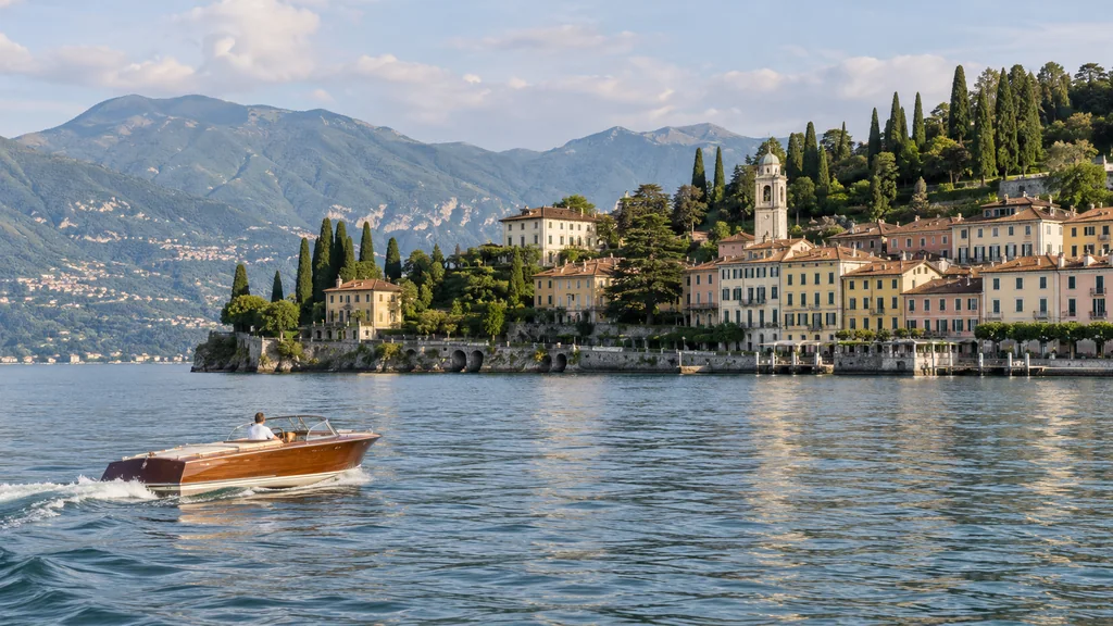 Bellagio headland viewed from Lake Como