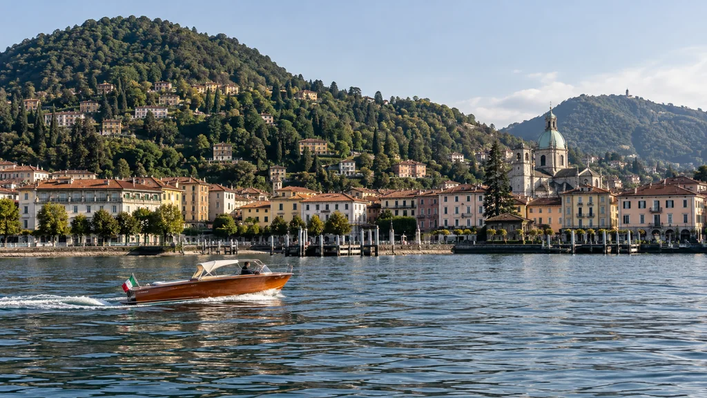 Como waterfront seen from Lake Como