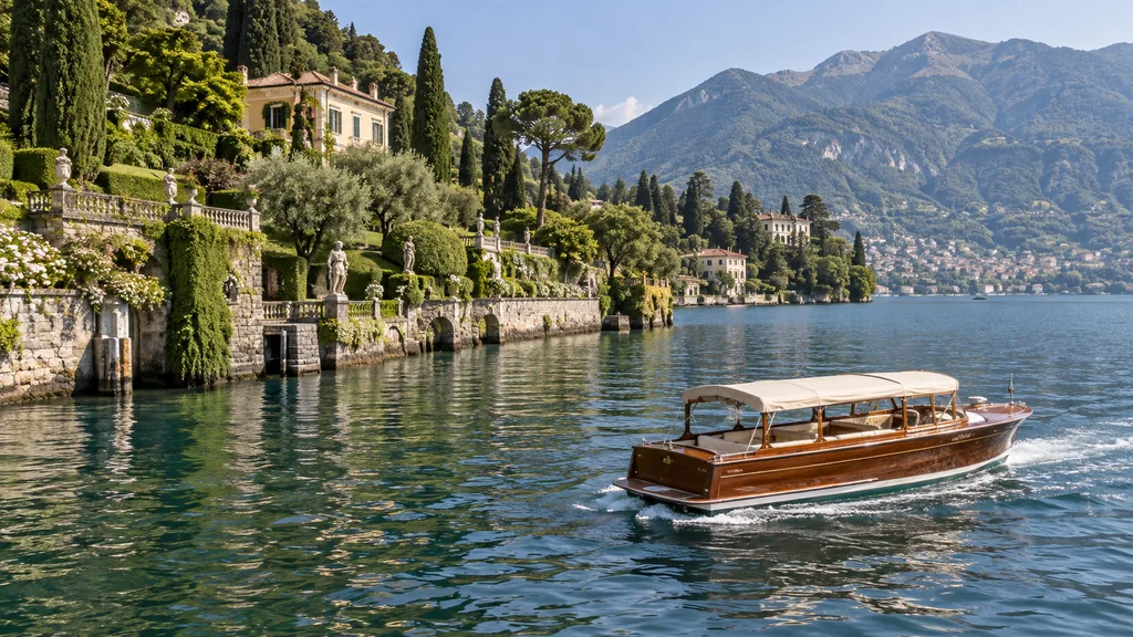 Half a day on a private yacht in Lake Como