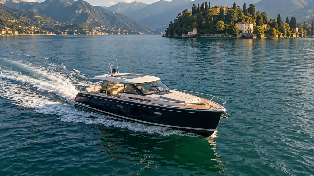 Yacht privato e spazi a bordo sul Lago di Como