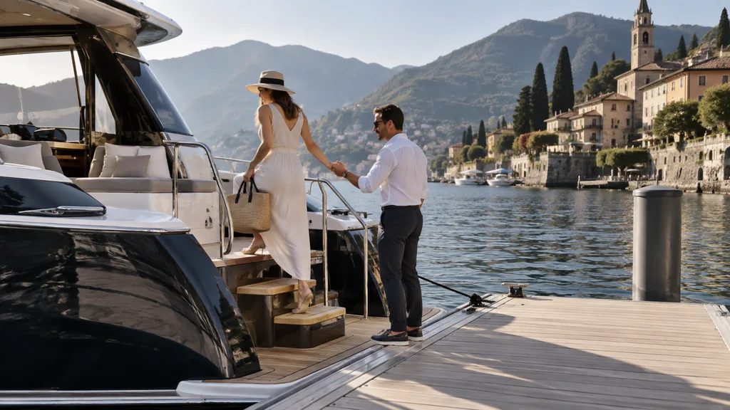 Accesso a bordo sul Lago di Como